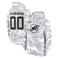 Johmsee Custom M.Dolphins Arctic Camo Salute to Service Hoodies Limited Game Any Name & Numbers Stitched Jerseys