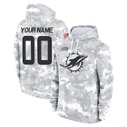 Johmsee Custom M.Dolphins Arctic Camo Salute to Service Hoodies Limited Game Any Name & Numbers Stitched Jerseys