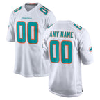 Johmsee Custom M.Dolphins White Game Home Any Name & Numbers Stitched Jerseys