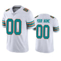 Johmsee Custom M.Dolphins White Limited Vapor Untouchable Home Game Any Name & Numbers Stitched Jerseys