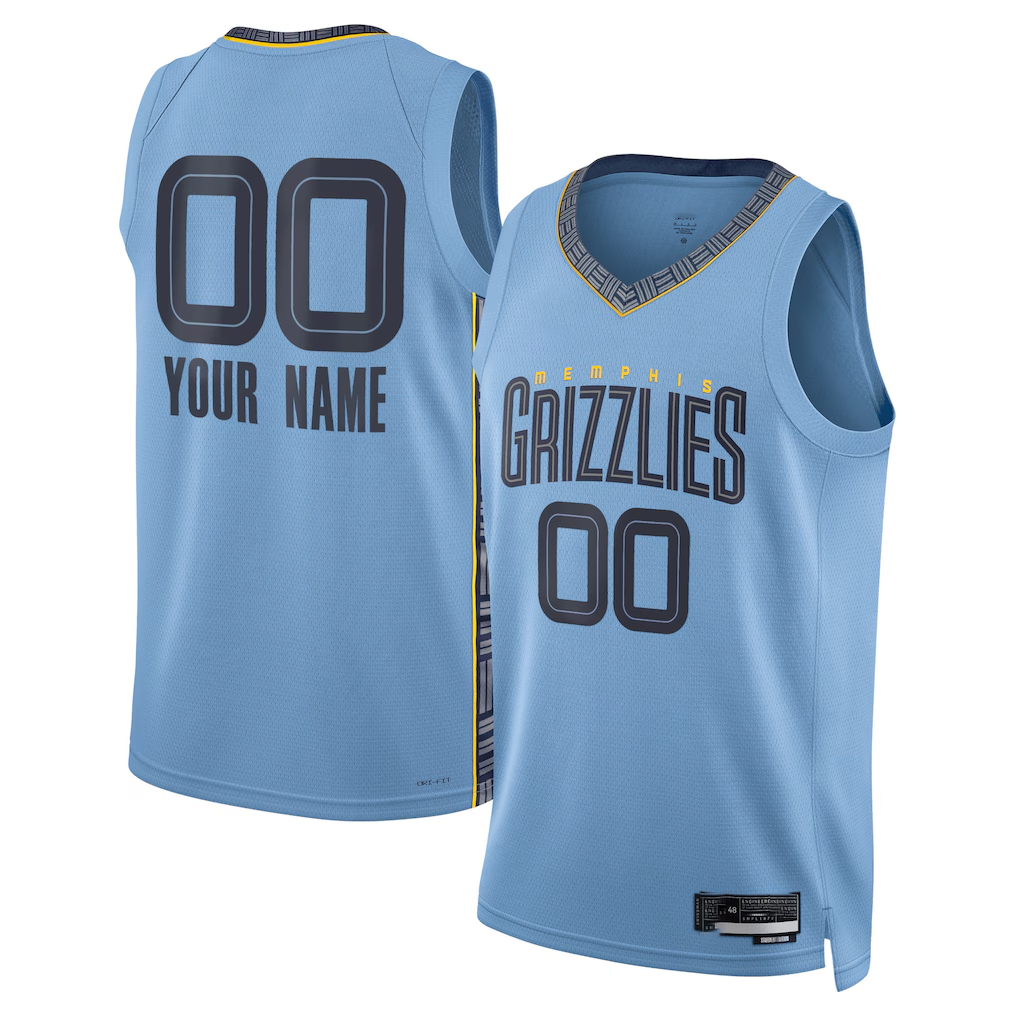 Johmsee Custom M.Grizzlies Blue 2022-2023 Swingman Stitched Jerseys- Statement Edition
