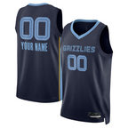 Johmsee Custom M.Grizzlies Navy Swingman Stitched Jerseys- Icon Edition