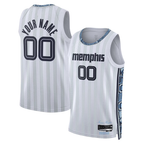 Johmsee Custom M.Grizzlies White 2025-2026 City Edition Swingman Stitched Jerseys