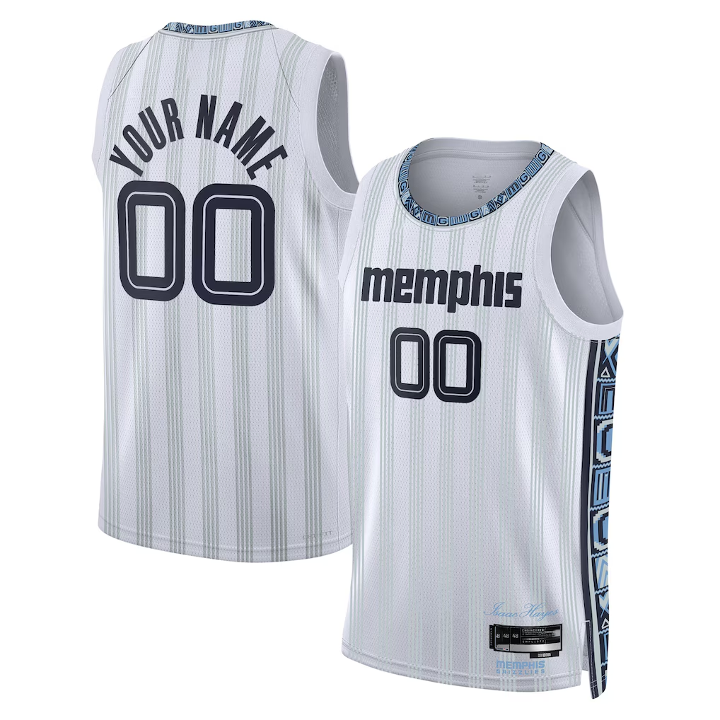 Johmsee Custom M.Grizzlies White 2025-2026 City Edition Swingman Stitched Jerseys