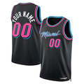 Johmsee Custom M.Heat Black 202526 City Edition Swingman Jerseys
