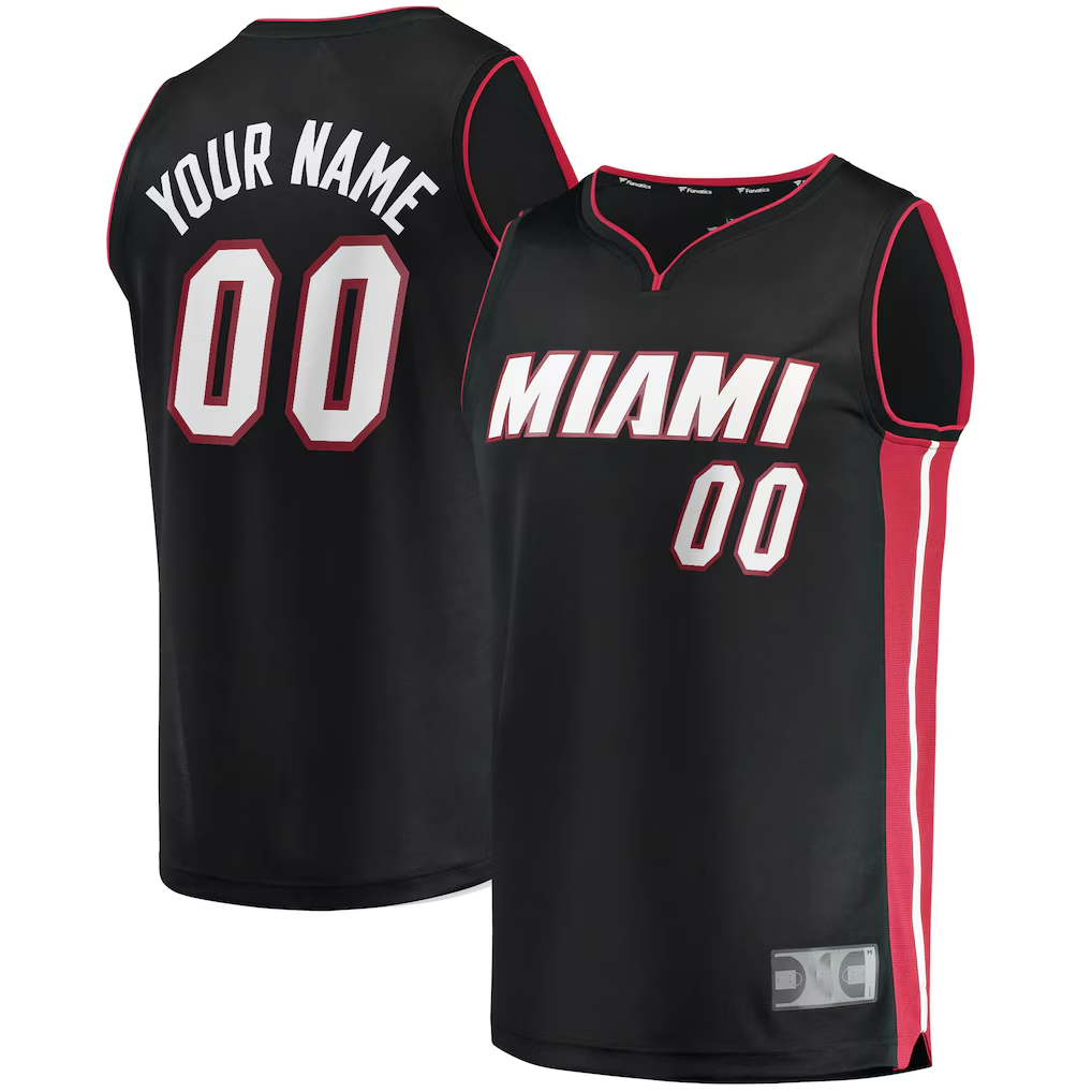 Johmsee Custom M.Heat Black Fast Break Replica Jerseys - Icon Edition