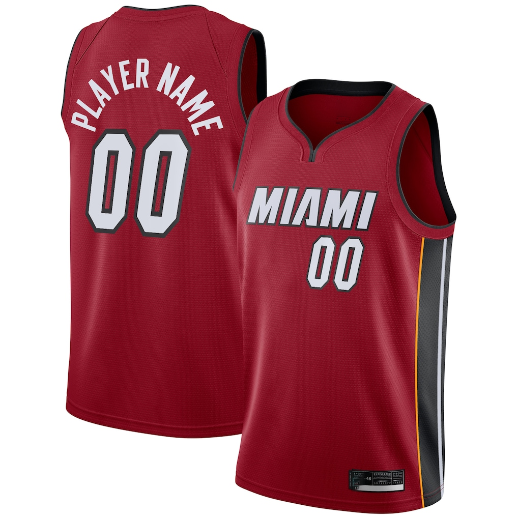 Johmsee Custom M.Heat Jordan Brand Red Swingman Jerseys - Statement Edition
