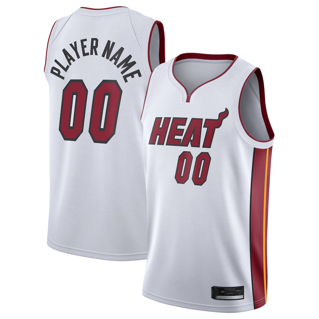 Johmsee Custom M.Heat White 202021 Swingman Jerseys - Association Edition