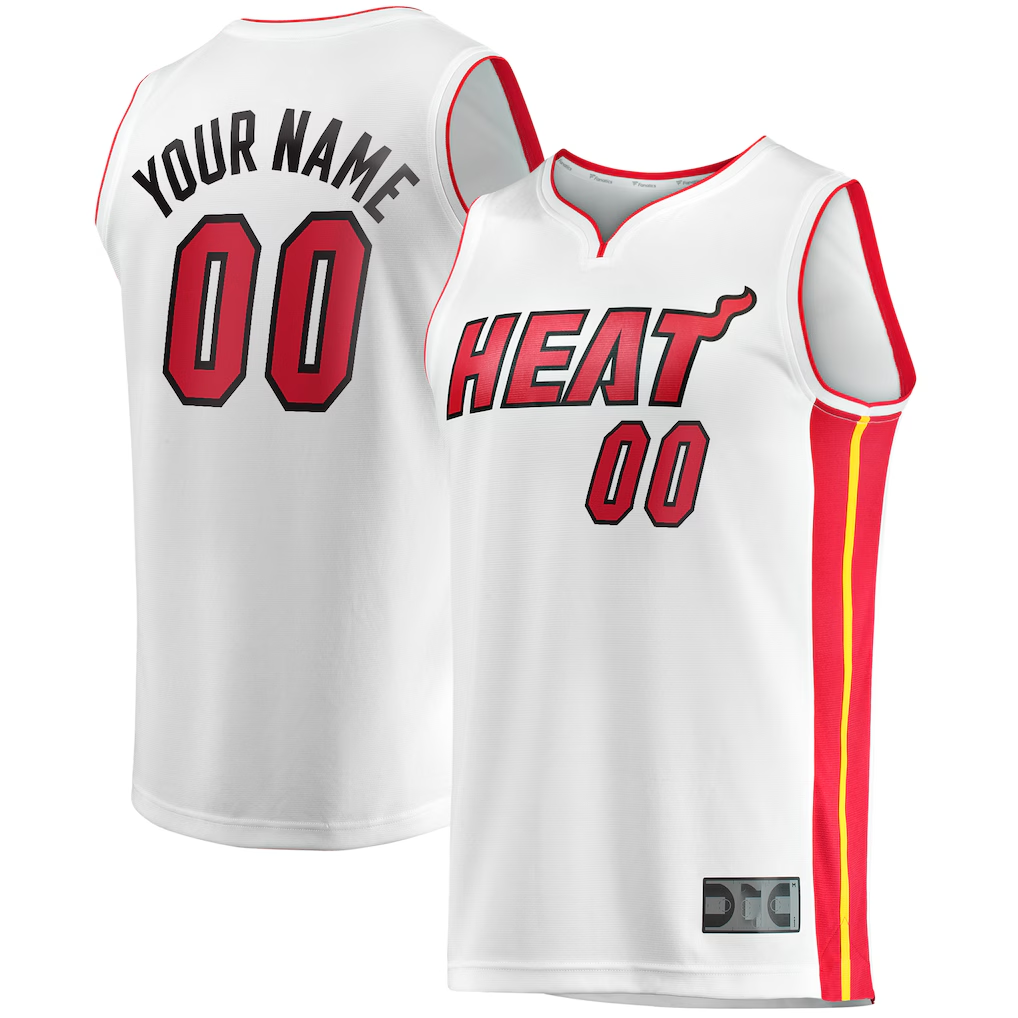 Johmsee Custom M.Heat White Fast Break Replica Jerseys - Association Edition