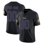 Johmsee Custom MN.Vikings Black Impact Limited Home Game Any Name & Numbers Stitched Jerseys