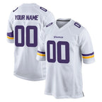 Johmsee Custom MN.Vikings White Home Game Any Name & Numbers Stitched Jerseys