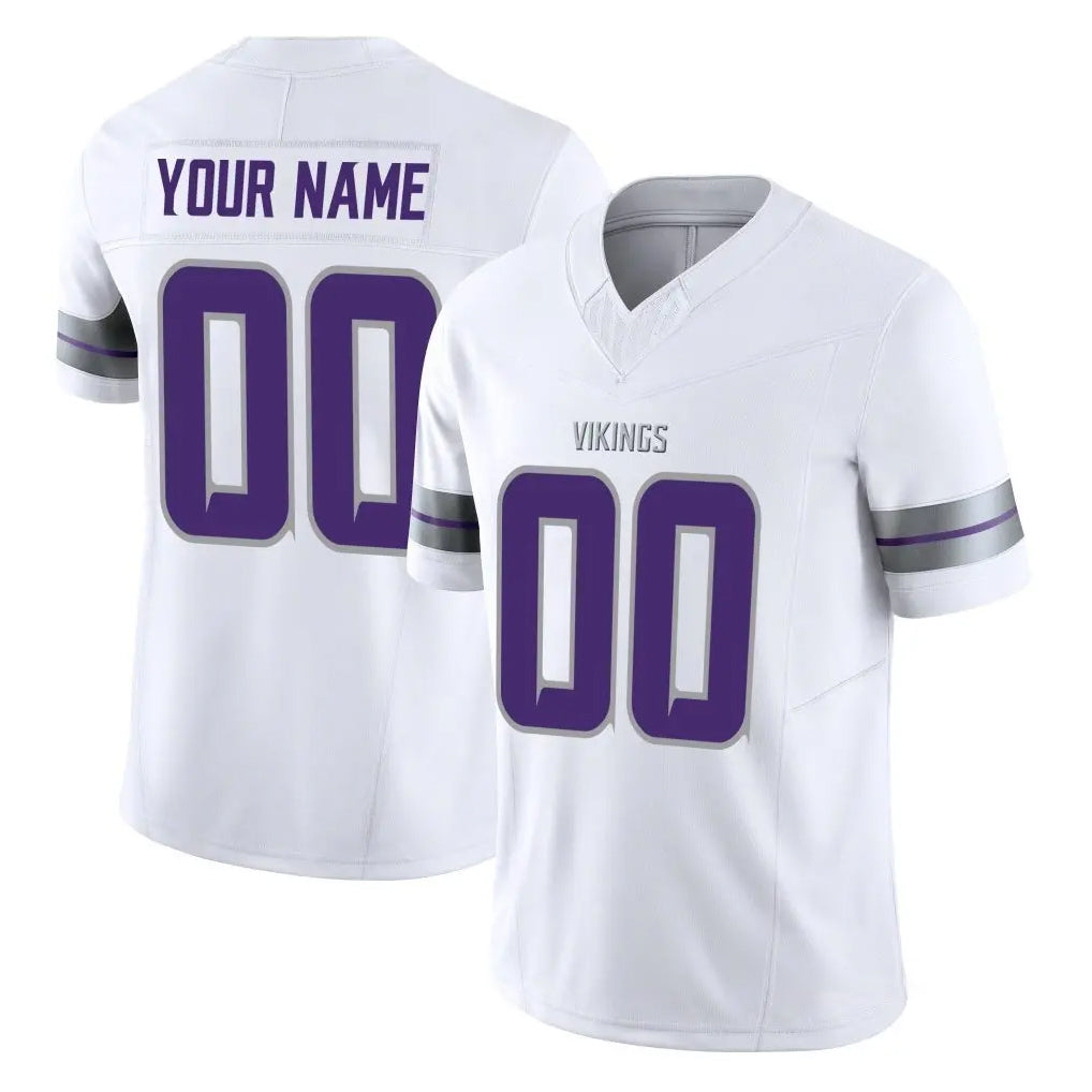 Johmsee Custom MN.Vikings White Limited Alternate Vapor F.U.S.E. Home Game Any Name & Numbers Stitched Jerseys