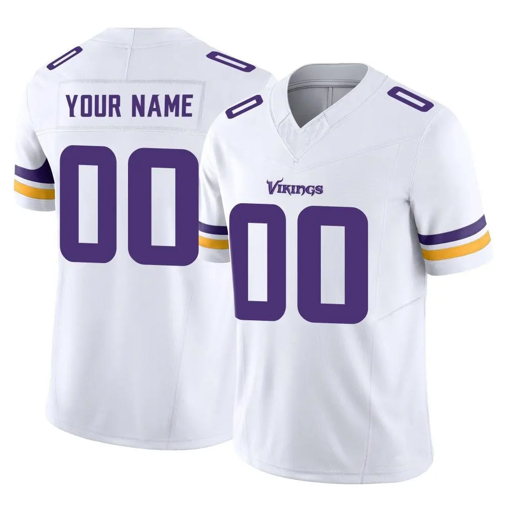 Johmsee Custom MN.Vikings White Limited Vapor F.U.S.E. Home Game Any Name & Numbers Stitched Jerseys