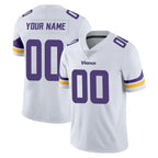 Johmsee Custom MN.Vikings White Limited Vapor Untouchable Home Game Any Name & Numbers Stitched Jerseys