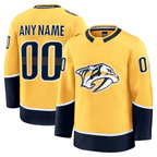 Johmsee Custom N.Predators Gold Home Premium Jerseys