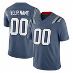 Johmsee Custom NE.Patriots Blue Limited Rivalries Collection Home Game Any Name & Numbers Stitched Jerseys
