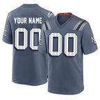 Johmsee Custom NE.Patriots Blue Rivalries Collection Home Game Any Name & Numbers Stitched Jerseys