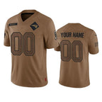 Johmsee Custom NE.Patriots Brown Salute To Service Limited Any Name & Numbers Stitched Jerseys