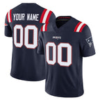 Johmsee Custom NE.Patriots Navy Limited Vapor F.U.S.E. Home Game Any Name & Numbers Stitched Jerseys
