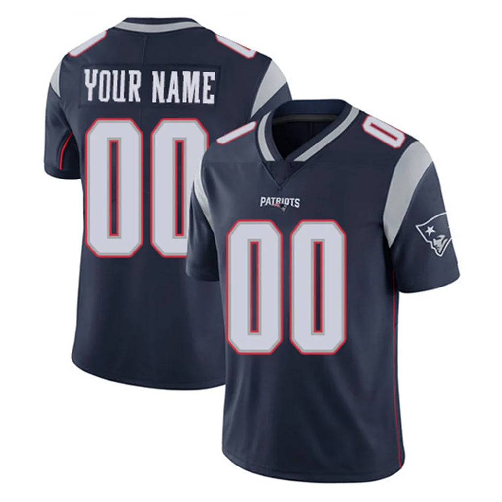Johmsee Custom NE.Patriots Navy Limited Vapor Home Game Any Name & Numbers Stitched Jerseys