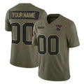 Johmsee Custom NE.Patriots Olive 2025 Salute To Service Limited Any Name & Numbers Stitched Jerseys