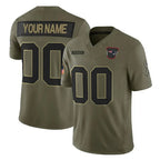 Johmsee Custom NE.Patriots Olive 2025 Salute To Service Limited Any Name & Numbers Stitched Jerseys
