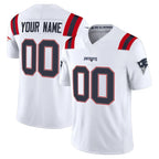 Johmsee Custom NE.Patriots White Limited Vapor F.U.S.E. Home Game Any Name & Numbers Stitched Jerseys