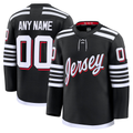Johmsee Custom NJ.Devils Black Alternate Premium Jerseys