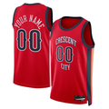 Johmsee Custom NO.Pelicans Jordan Brand Red Swingman Stitched Jerseys- Statement Edition
