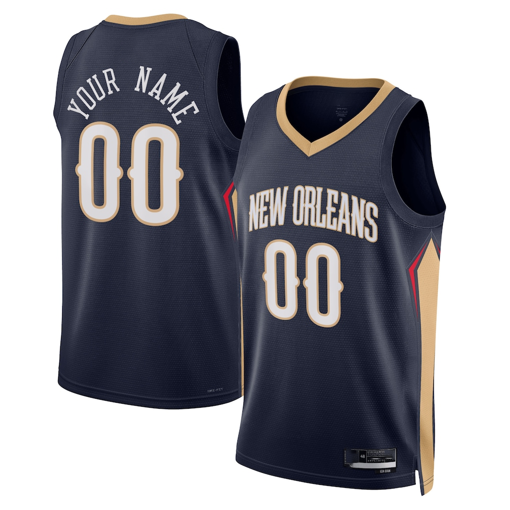 Johmsee Custom NO.Pelicans Navy 2022-2023 Swingman Stitched Jerseys- Icon Edition