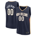 Johmsee Custom NO.Pelicans Navy Fast Break Stitched Jerseys- Icon Edition