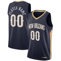 Johmsee Custom NO.Pelicans Navy Swingman Stitched Jerseys- Icon Edition