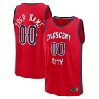 Johmsee Custom NO.Pelicans Red Fast Break Stitched Jerseys- Statement Edition