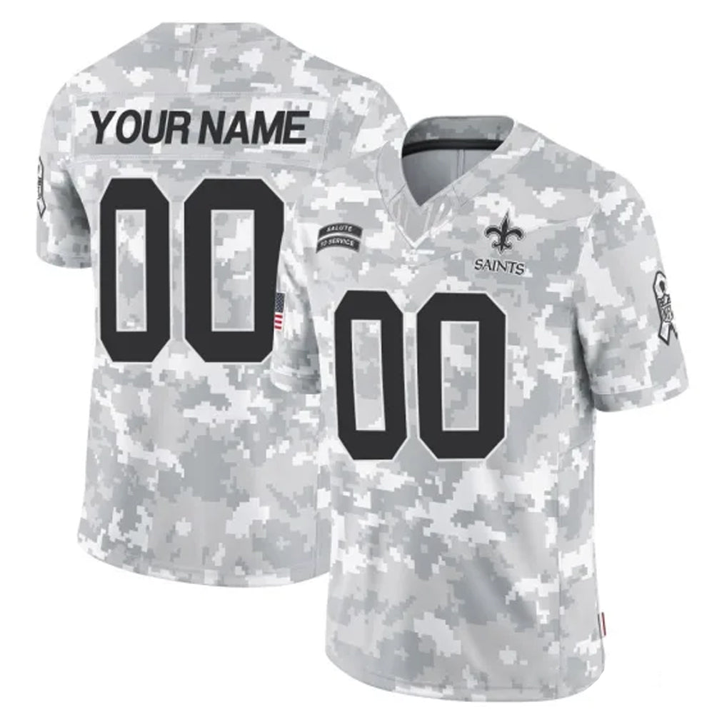 Johmsee Custom NO.Saints Arctic Camo Salute To Service Limited Game Any Name & Numbers Stitched Jerseys