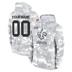 Johmsee Custom NO.Saints Arctic Camo Salute to Service Pullover Hoodies Limited Game Any Name & Numbers Stitched Jerseys