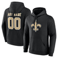 Johmsee Custom NO.Saints Black Pullover Hoodies Limited Any Name & Numbers Stitched Jerseys