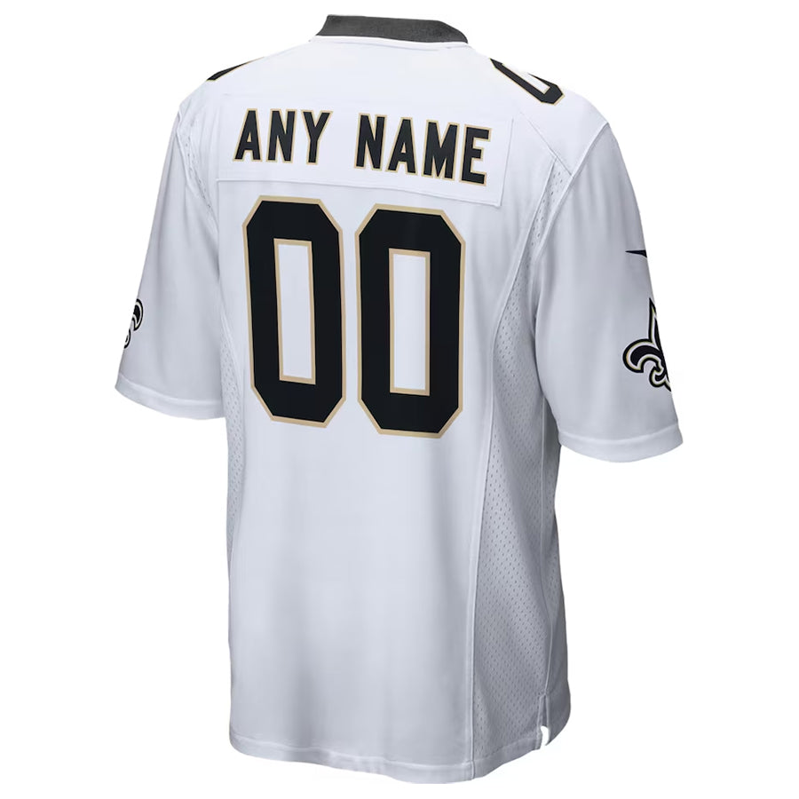 Johmsee Custom NO.Saints White Home Game Stitched Jerseys