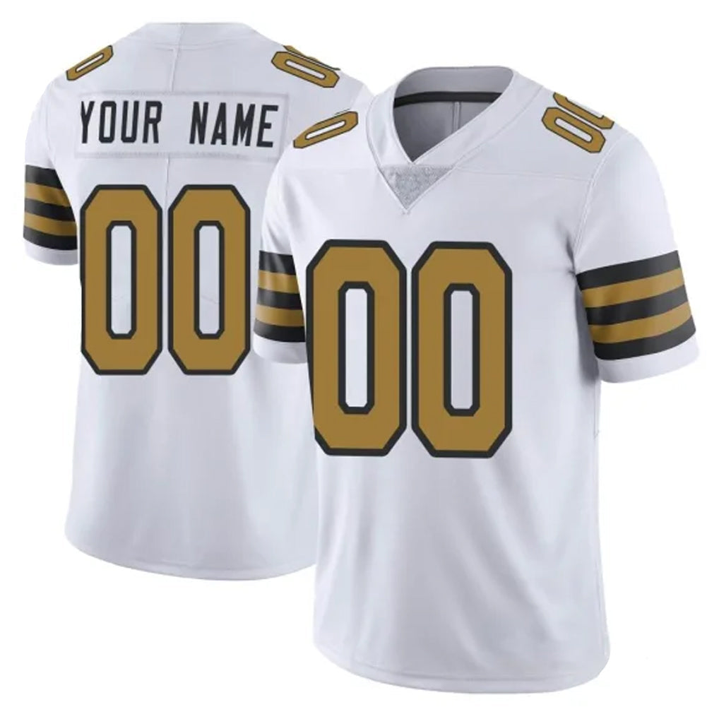 Johmsee Custom NO.Saints White Limited Color Rush Home Game Any Name & Numbers Stitched Jerseys