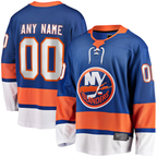 Johmsee Custom NY.Islanders Blue Breakaway Jerseys