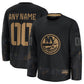 Custom NY.Islanders Fanatics 2024 Military Appreciation Practice Jersey - Black Stitched American Hockey Jerseys