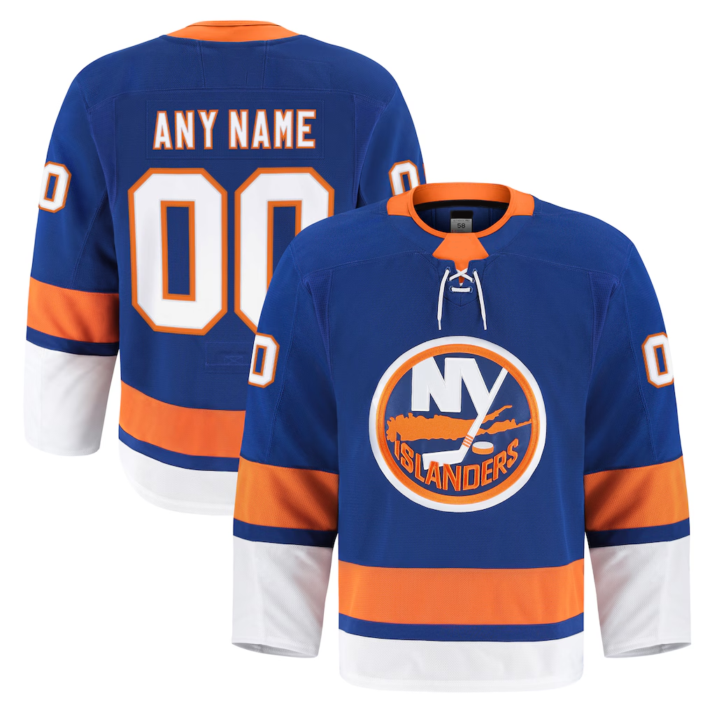 Johmsee Custom NY.Islanders Royal Home Authentic Pro Jerseys