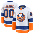 Johmsee Custom NY.Islanders White Away Premium Jerseys