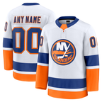 Johmsee Custom NY.Islanders White Away Premium Jerseys