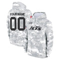 Johmsee Custom NY.Jets Arctic Camo Salute to Service Pullover Hoodies Limited Game Any Name & Numbers Stitched Jerseys