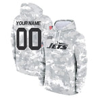 Johmsee Custom NY.Jets Arctic Camo Salute to Service Pullover Hoodies Limited Game Any Name & Numbers Stitched Jerseys