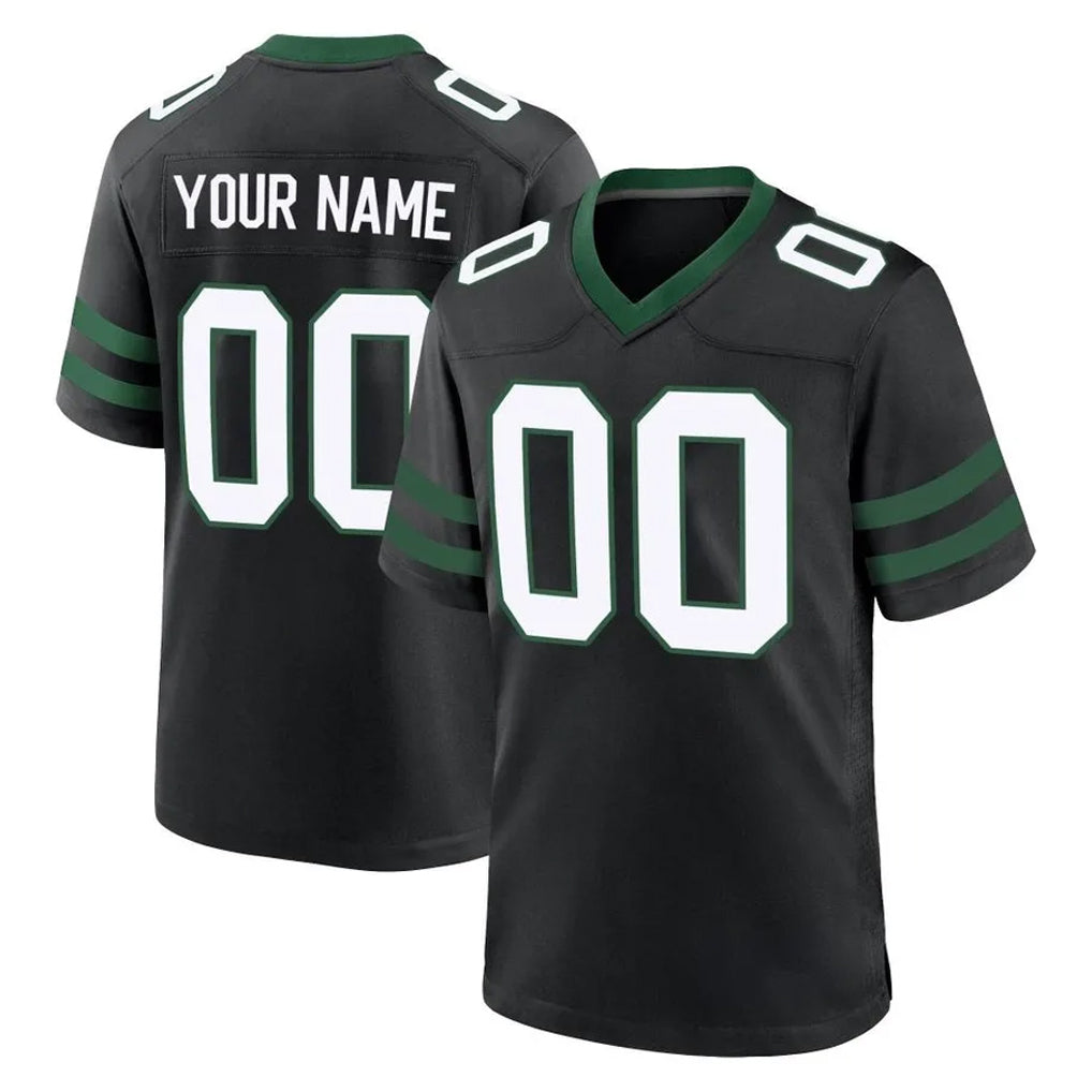 Johmsee Custom NY.Jets Black Legacy Home Game Any Name & Numbers Stitched Jerseys