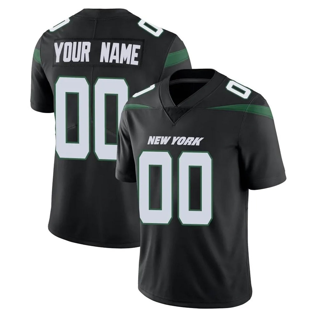 Johmsee Custom NY.Jets Black Limited Vapor Home Game Any Name & Numbers Stitched Jerseys