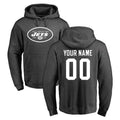 Johmsee Custom NY.Jets Gray Pullover Hoodies Limited Game Any Name & Numbers Stitched Jerseys