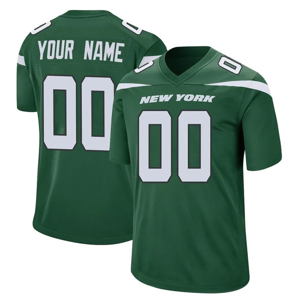 Johmsee Custom NY.Jets Green Home Game Any Name & Numbers Stitched Jerseys