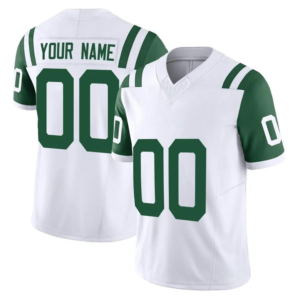 Johmsee Custom NY.Jets White Limited Classic Vapor F.U.S.E. Home Game Any Name & Numbers Stitched Jerseys
